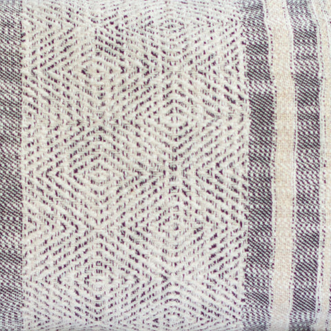 DIAMOND AND STRIPES PILLOW COVER WITH TASSELS