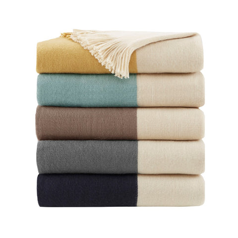 INK + IVY STOCKHOLM COLOR BLOCK FAUX CASHMERE THROW