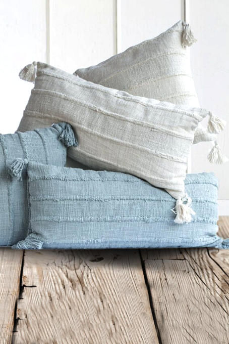 Marina Lumbar Pillow with Tassels - Magnolia Studio & Co